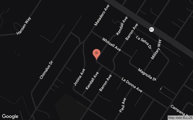 Map of 366 El Camino Rial, between Matadero and Kendall Avenue