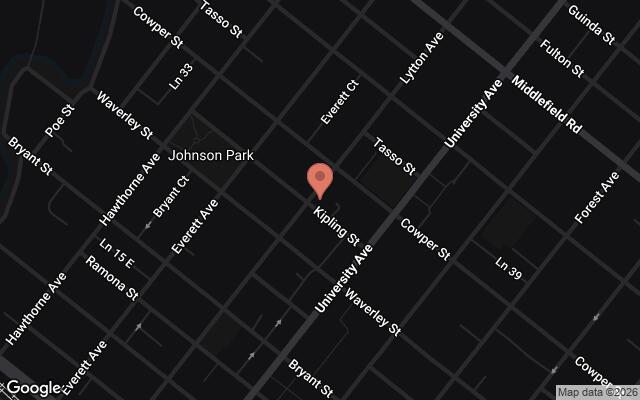 Map of 405 Kipling Street, Palo Alto, CA