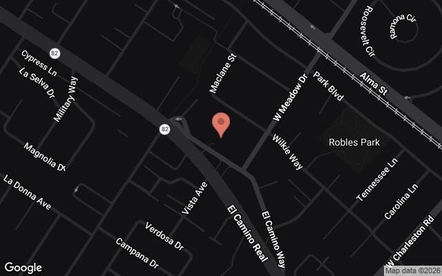 Map of 4075 El Camino Way, Palo Alto, CA