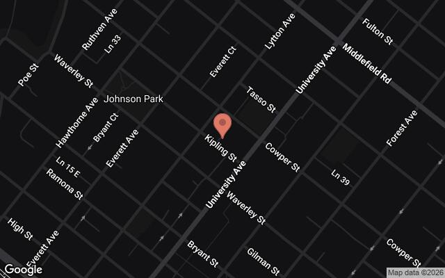 Map of 431 Kipling Street, Palo Alto, CA