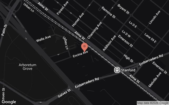 Map of 44 and 88 Encina Avenue, Palo Alto, CA