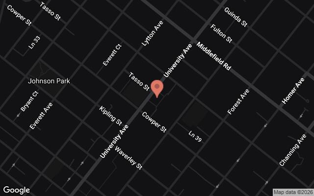 Map of 530 and 540 University Avenue, Palo Alto, CA