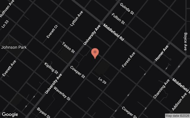 Map of 588 Webster Street, Palo Alto, CA
