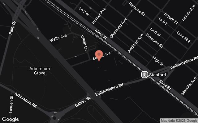 Map of 70 Encina Avenue, Palo Alto, CA