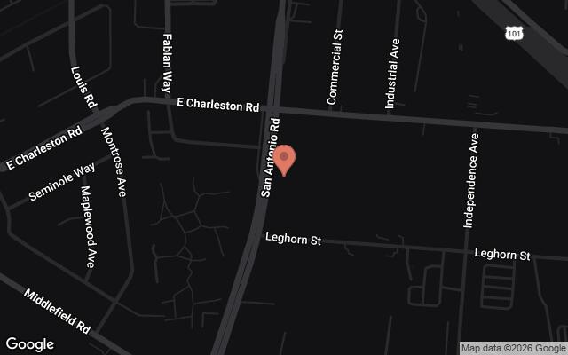 Map of 808 San Antonio Road, Palo Alto, CA