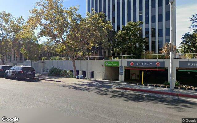 Street view near City Hall, Palo Alto, CA