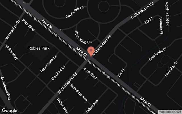 Map of Alma Street and Charleston Road
