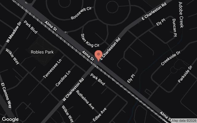 Map of Alma Street and Charleston Road