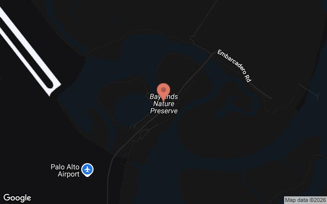 Map of Baylands Nature Preserve, Palo Alto, CA