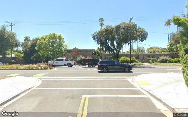 Street view near Churchill, Meadow, and Charleston crossings, Palo Alto, CA
