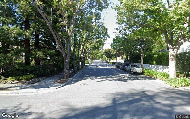Street view near California Avenue and Ramona Street, Palo Alto, CA