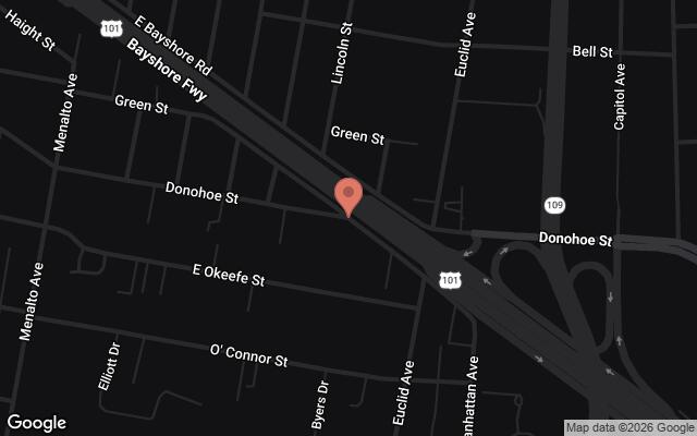 Map of West Bayshore, Palo Alto, CA