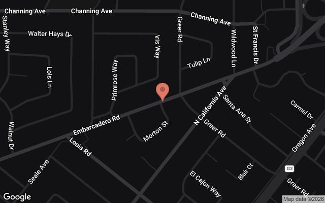 Map of Embarcadero Road