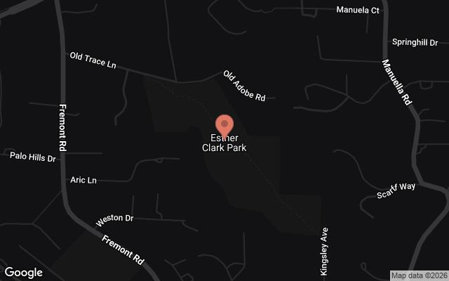 Map of Esther Clark Park, Palo Alto, CA