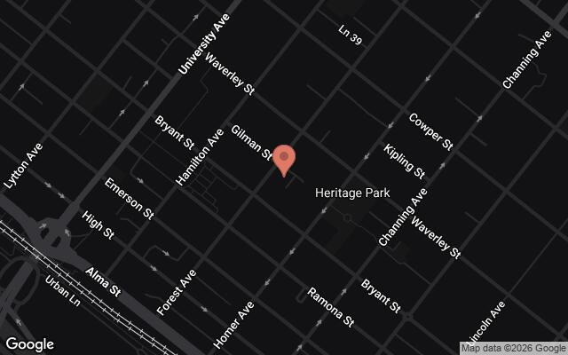 Map of 332 Forest Avenue, Palo Alto, CA