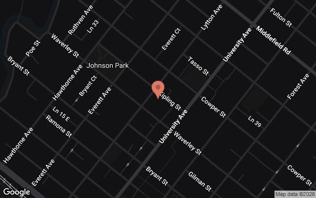 Map of Downtown surface parking Lot T, Palo Alto, CA