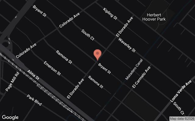 Map of El Dorado Avenue, Palo Alto, CA