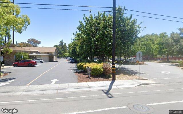 Street view near Mitchell Park, Palo Alto, CA