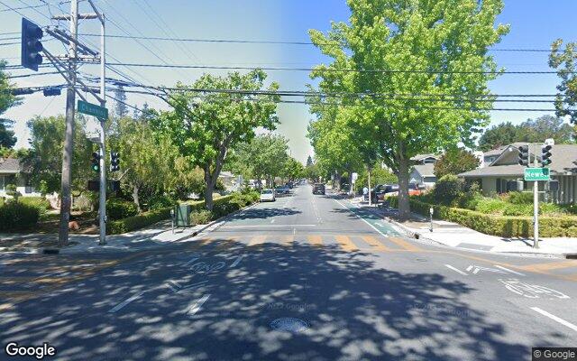 Street view near Newell Road Bridge over San Francisco Creek