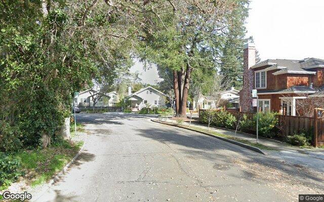 Street view near Palo Alto Avenue, Palo Alto, CA