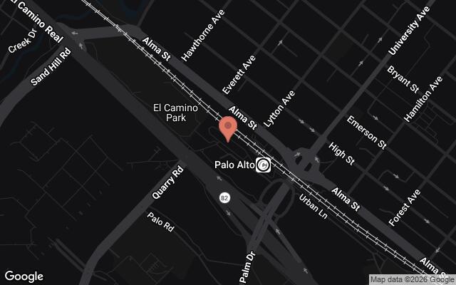 Map of Palo Alto Transit Center, Palo Alto, CA