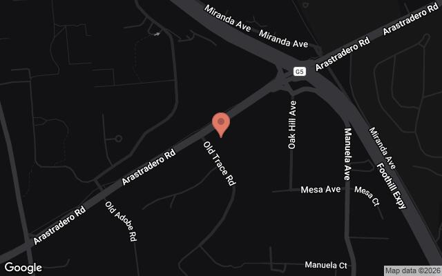 Map of 4103 Old Trace Road, Palo Alto, CA