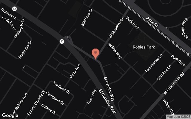 Map of El Camino, Palo Alto, CA