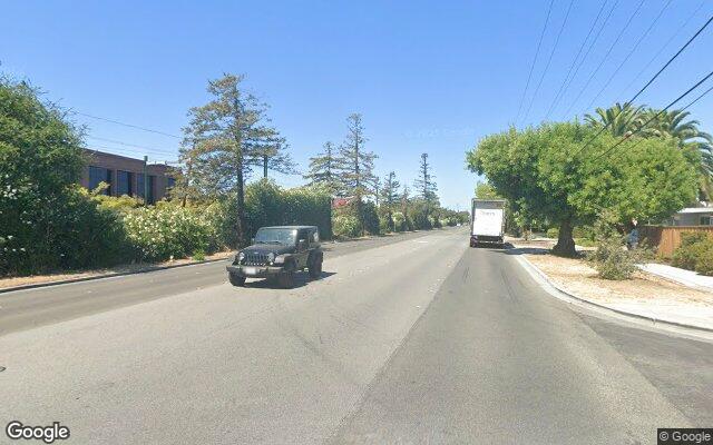 Street view near Alma Street and El Dorado Avenue, Palo Alto, CA