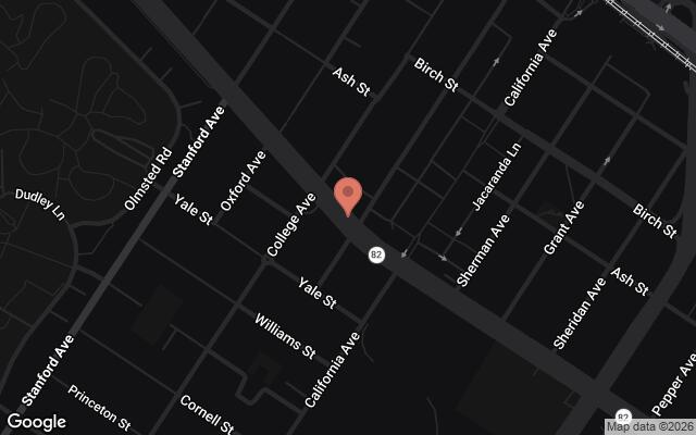 Map of El Camino Real, Palo Alto, CA