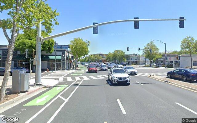 Street view near El Camino Real, Palo Alto, CA