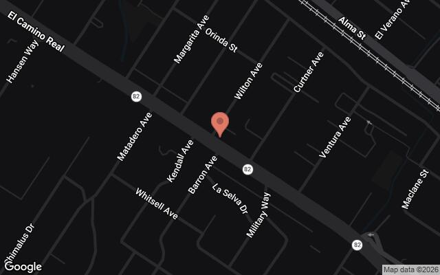Map of 3705 El Camino Real, Palo Alto, CA